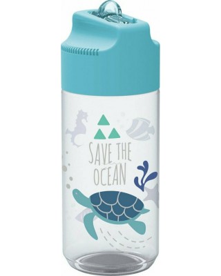 ΠΑΓΟΥΡΙ ΠΛΑΣΤΙΚΟ MIQUELRIUS TRITAN 430ml SAVE THE OCEAN ΜΠΛΕ