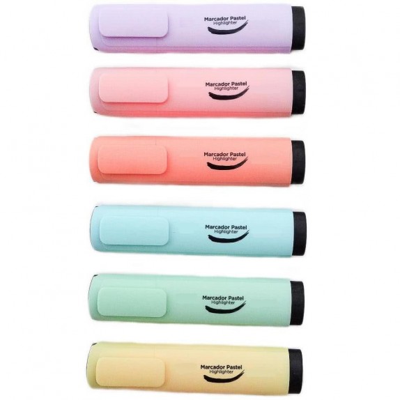 ΣΕΤ 6 ΤΕΜΑΧΙΩΝ ΜΑΡΚΑΔΟΡΩΝ ΥΠΟΓΡΑΜΜΙΣΗΣ ΣΕ ΠΑΣΤΕΛ ΧΡΩΜΑΤΑ