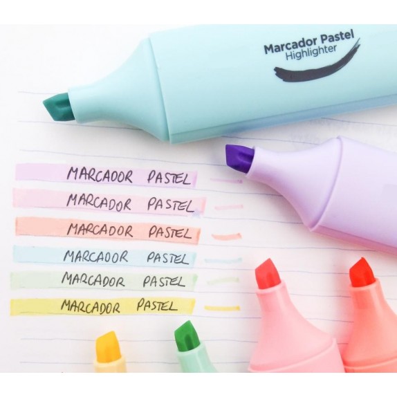 ΣΕΤ 6 ΤΕΜΑΧΙΩΝ ΜΑΡΚΑΔΟΡΩΝ ΥΠΟΓΡΑΜΜΙΣΗΣ ΣΕ ΠΑΣΤΕΛ ΧΡΩΜΑΤΑ