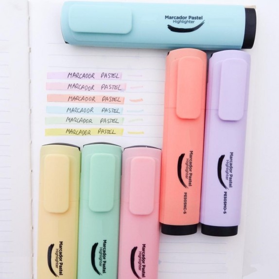 ΣΕΤ 6 ΤΕΜΑΧΙΩΝ ΜΑΡΚΑΔΟΡΩΝ ΥΠΟΓΡΑΜΜΙΣΗΣ ΣΕ ΠΑΣΤΕΛ ΧΡΩΜΑΤΑ