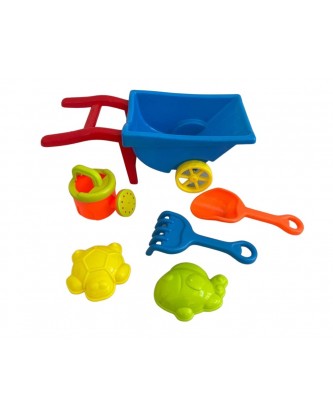BEACH SET OF 6 PIECES FOR KIDS WITH TROLLEY