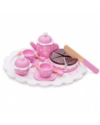 ΞΥΛΙΝΟ ΣΕΤ ΤΣΑΓΙΟΥ ΜΕ ΚΕΙΚ NEW CLASSIC TOYS