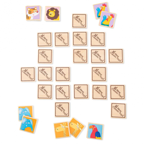 ΞΥΛΙΝΟ ΠΑΙΧΝΙΔΙ ΜΝΗΜΗΣ ΖΩΑΚΙΑ NEW CLASSIC TOYS 