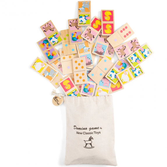 ΞΥΛΙΝΟ ΠΑΙΧΝΙΔΙ ΝΤΟΜΙΝΟ ΜΕ ΖΩΑΚΙΑ NEW CLASSIC TOYS 