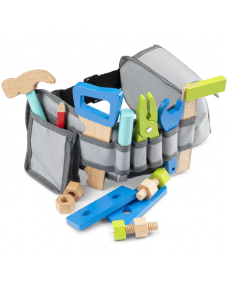 ΖΩΝΗ ΜΕ ΞΥΛΙΝΑ ΕΡΓΑΛΕΙΑ ΜΠΛΕ NEW CLASSIC TOYS