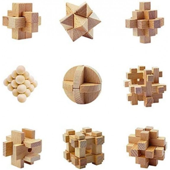 ΞΥΛΙΝΑ ΠΑΖΛ ΣΕΤ 9 ΤΕΜΑΧΙΩΝ