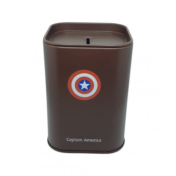 ΚΟΥΜΠΑΡΑΣ ΜΕΤΑΛΛΙΚΟΣ "CAPTAIN AMERICA" 7,5x7,5x10,5cm