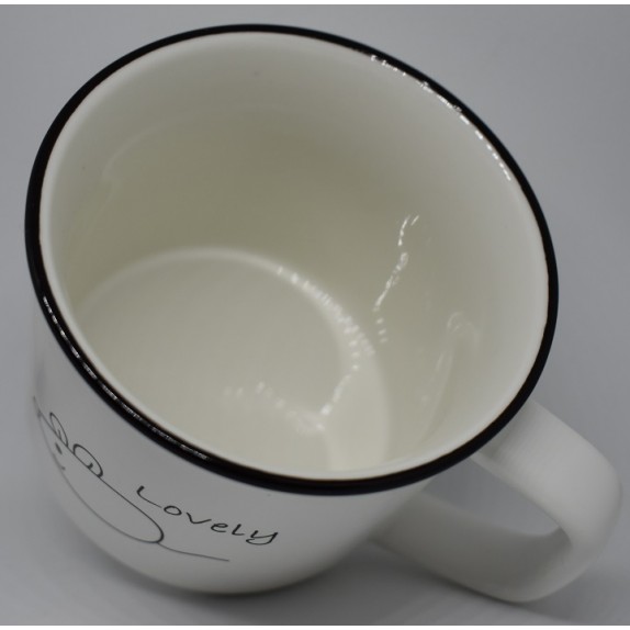 ΚΕΡΑΜΙΚΗ ΚΟΥΠΑ "Lovely" - ΛΕΥΚΗ