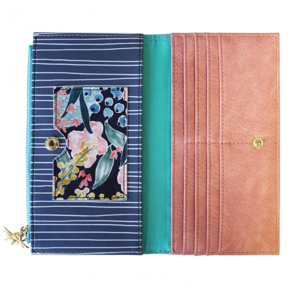 ΠΟΡΤΟΦΟΛΙ EDEN, DISASTER DESIGNS, 10x19x1cm ,ΚΙΤΡΙΝΟ/ΡΟΖ