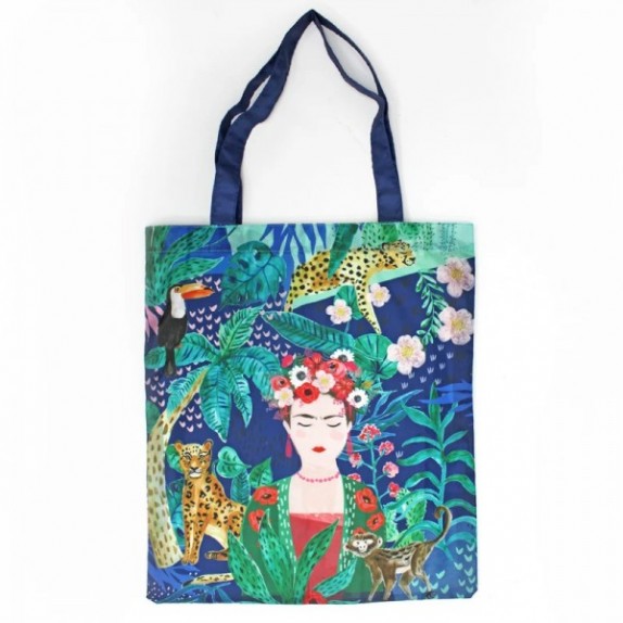 ΤΣΑΝΤΑ ECO SHOPPER FRIDA KAHLO TROPICAL Διαστάσεις:  34 x 38εκ. / διπλωμένη 8x14εκ.