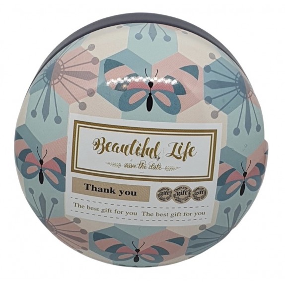 ΔΙΑΚΟΣΜΗΤΙΚΟ ΜΕΤΑΛΛΙΚΟ ΚΟΥΤΑΚΙ 9x5cm "BEAUTIFUL LIFE"