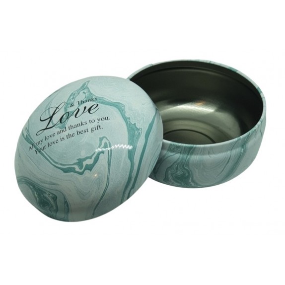 ΔΙΑΚΟΣΜΗΤΙΚΟ ΜΕΤΑΛΛΙΚΟ ΚΟΥΤΑΚΙ 9x5cm "LOVE & THANKS"