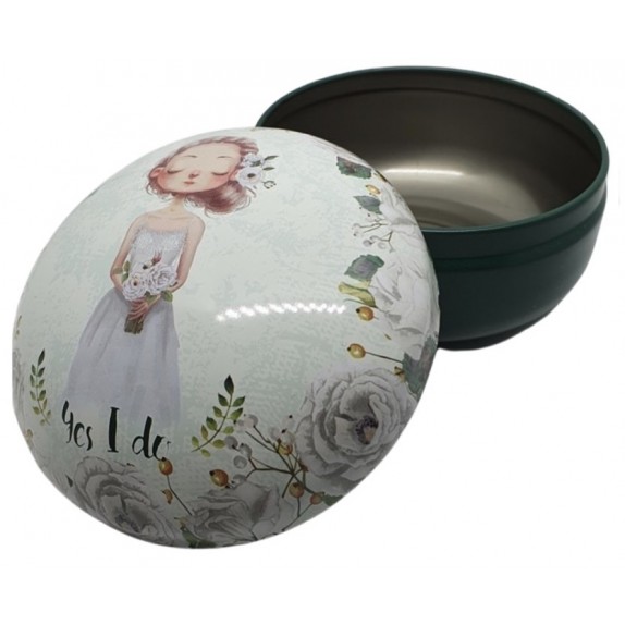 ΔΙΑΚΟΣΜΗΤΙΚΟ ΜΕΤΑΛΛΙΚΟ ΚΟΥΤΑΚΙ 9x5cm "YES I DO"