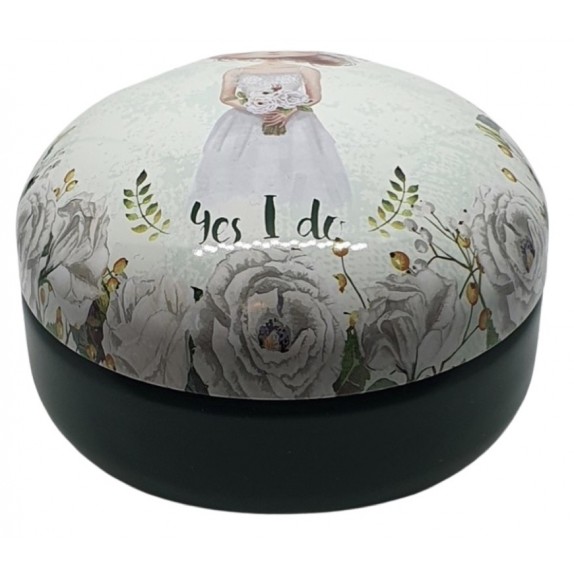 ΔΙΑΚΟΣΜΗΤΙΚΟ ΜΕΤΑΛΛΙΚΟ ΚΟΥΤΑΚΙ 9x5cm "YES I DO"