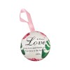 ΔΙΑΚΟΣΜΗΤΙΚΗ ΜΕΤΑΛΛΙΚΗ ΜΠΑΛΑ 7cm "LOVE & THANKS" - ΛΕΥΚΟ/ΠΡΑΣΙΝΟ/ΡΟΖ