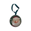 ΔΙΑΚΟΣΜΗΤΙΚΗ ΜΕΤΑΛΛΙΚΗ ΜΠΑΛΑ 7cm "SANTA CLAUS" - ΠΡΑΣΙΝΗ