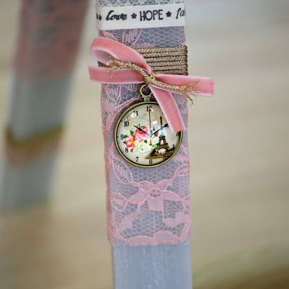 Γυναικεία λαμπάδα με vintage ρολόι