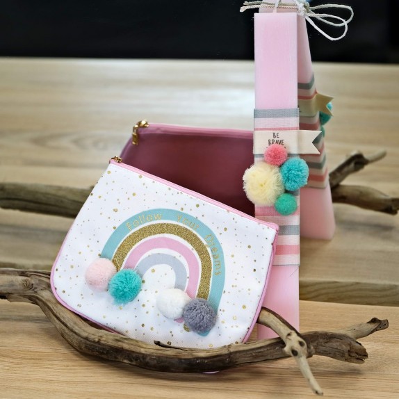 Σετ λαμπάδα και νεσεσέρ ουράνιο τόξο